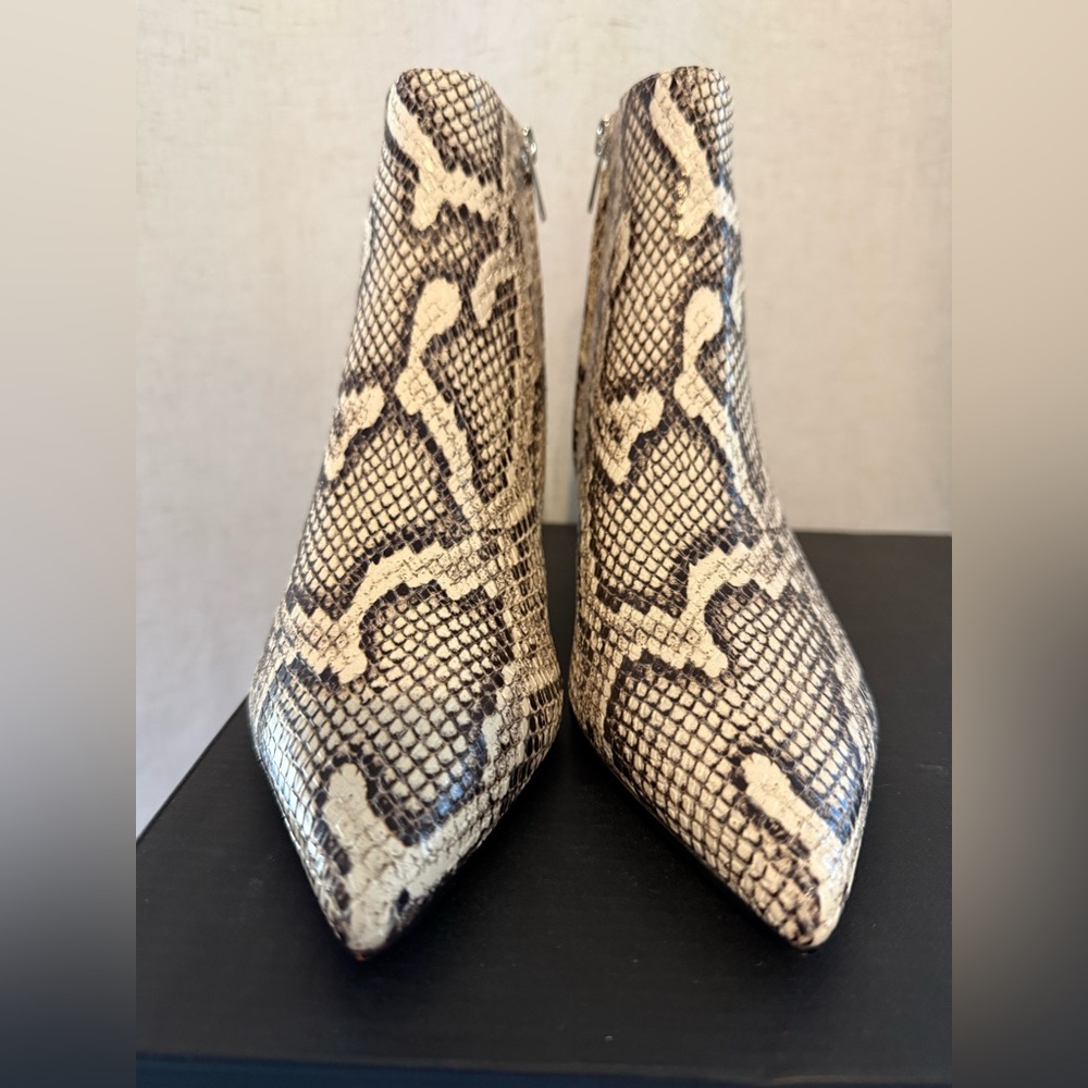 Marc Fisher Snakeskin Pointed Toe Ankle Booties - Picture 3 of 7